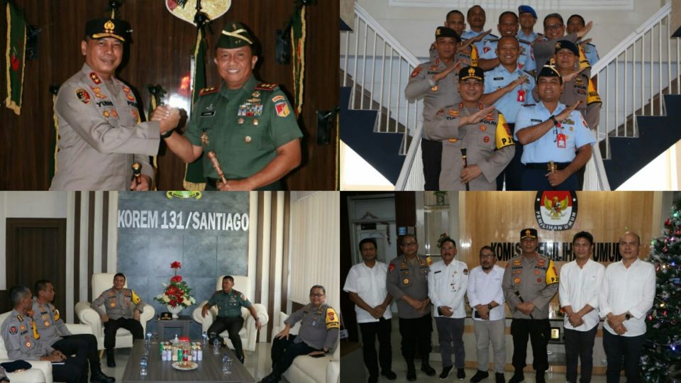 Jalin Silaturahmi dan Perkuat Sinergitas,  Kapolda Sulut Berkunjung ke Markas TNI AD, AU dan KPU Provinsi