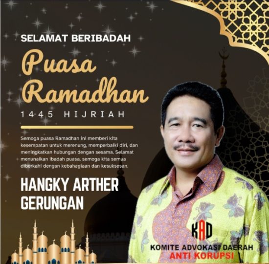 Ketua KAD Anti Korupsi Sulut Sampaikan Selamat Menjalankan Ibadah Puasa Ramadan