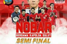 Polda Sulut dan Jajaran Gelar Nobar Semifinal Piala Asia U23