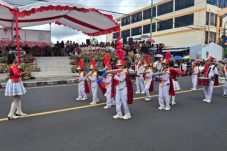 Tim Drumband SD GMIM VIII Tomohon di Hardiknas 2024