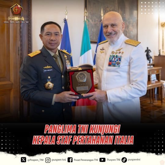 Panglima TNI Kunjungi Kepala Staf Pertahanan Italia