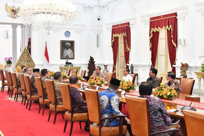 Jokowi Tegaskan Pentingnya Sinergi Nasional dalam Pertemuan dengan MPR, Jumat 28 juni 2024 (foto setneg.go.id)