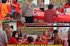 Polres Minahasa Gelar Bakti Kesehatan Sambut Hari Bhayangkara ke-78