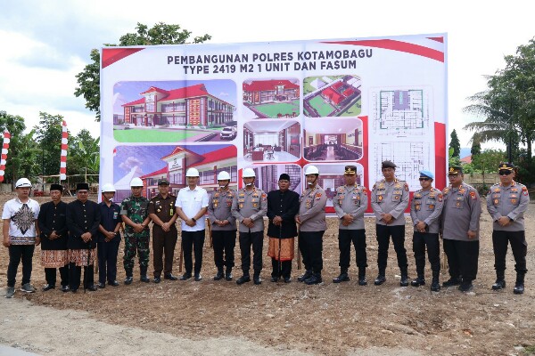 Kapolda Letakkan Batu Pertama Pembangunan Mako Polres Kotamobagu