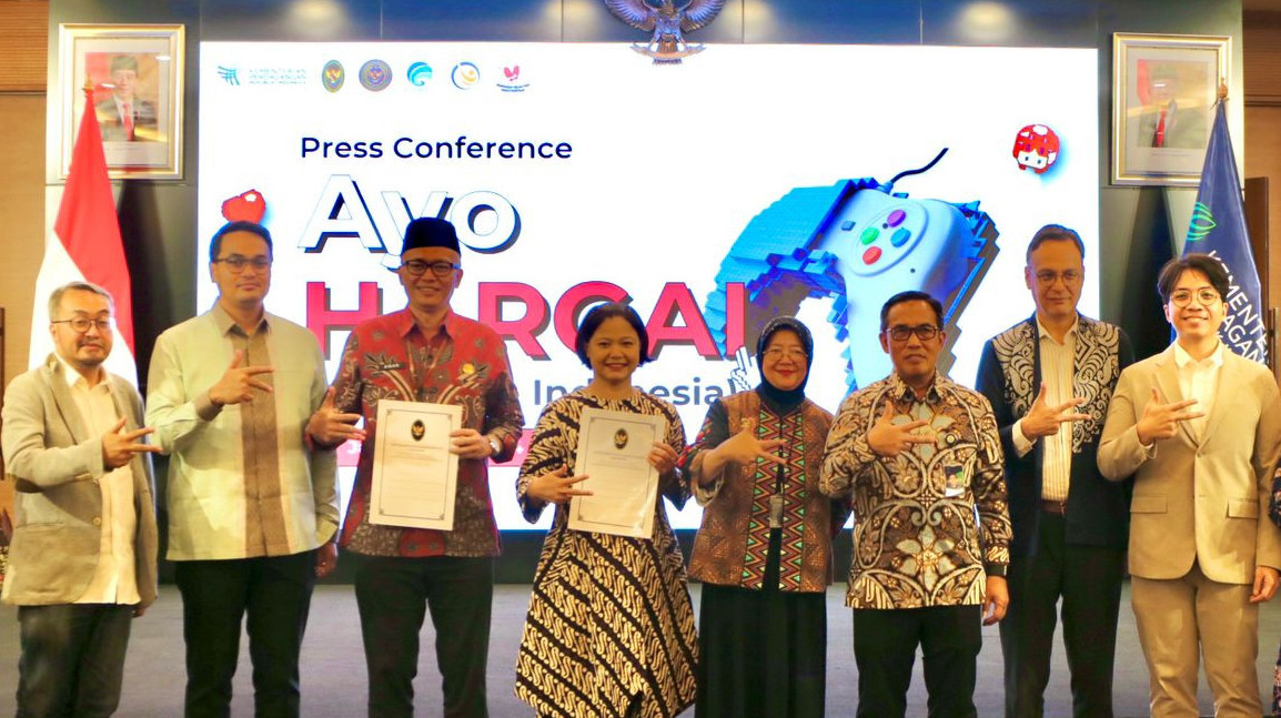 Pemerintah mengajak ekosistem gim menyambut Hari Gim Nasional yang akan dilaksanakan pada 8 Agustus 2024 dalam Konferensi Pers Kampanye 'Ayo Hari Game Indonesia' di Kantor Kementerian Perdagangan Jakarta Pusat, Jumat (19/07/2024)