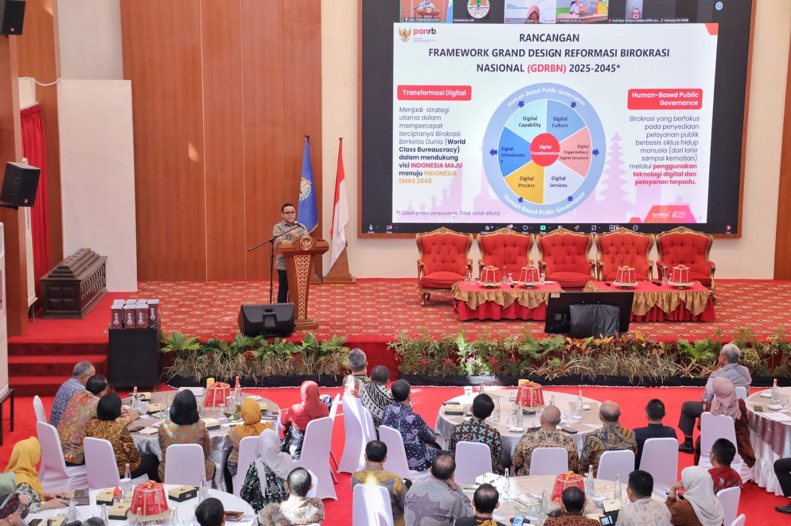 Seminar Nasional dengan Tema "Kepemimpinan Kolaboratif Dalam Mewujudkan Sinergi Pembangunan Nasional 2025-2029 yang diselenggarakan Ikatan Alumni Pimpinan Nasional (IKA PIMNAS) di Makassar, Sulawesi Selatan, Sabtu (20/07/2024)