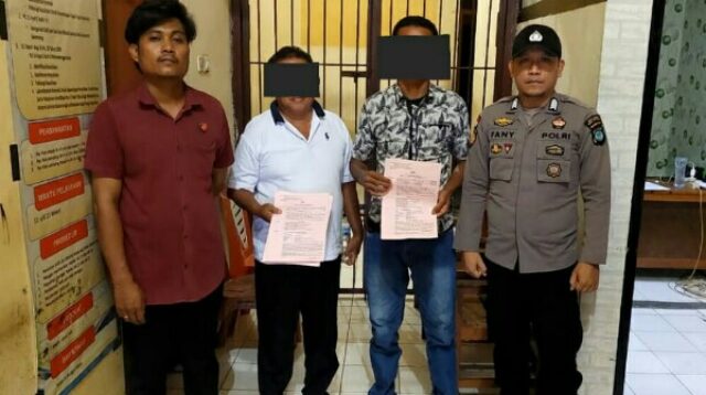 Dua Terduga Pelaku yang diamankan Polres Talaud (foto TBN).