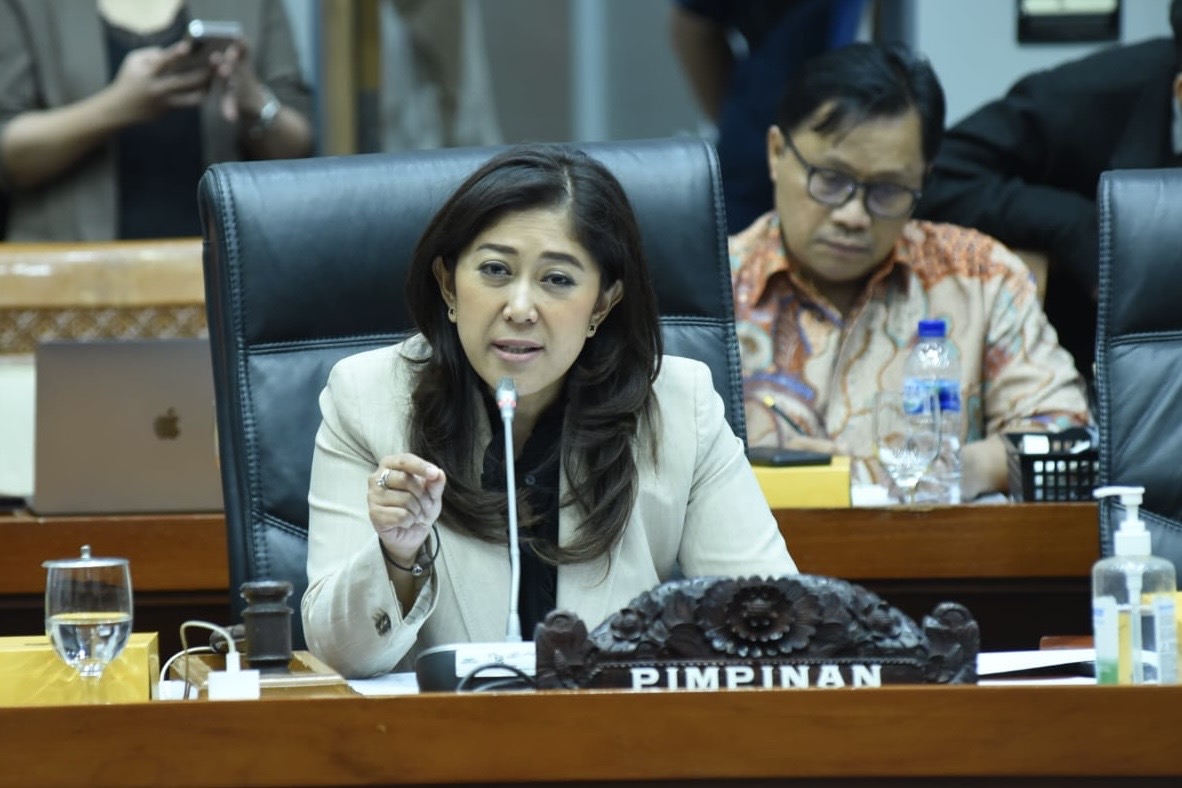 Ketua Komisi I DPR RI Meutya Hafid saat Rapat Bersama, Sabtu 13/7/2024, (Foto dpr.go.id)