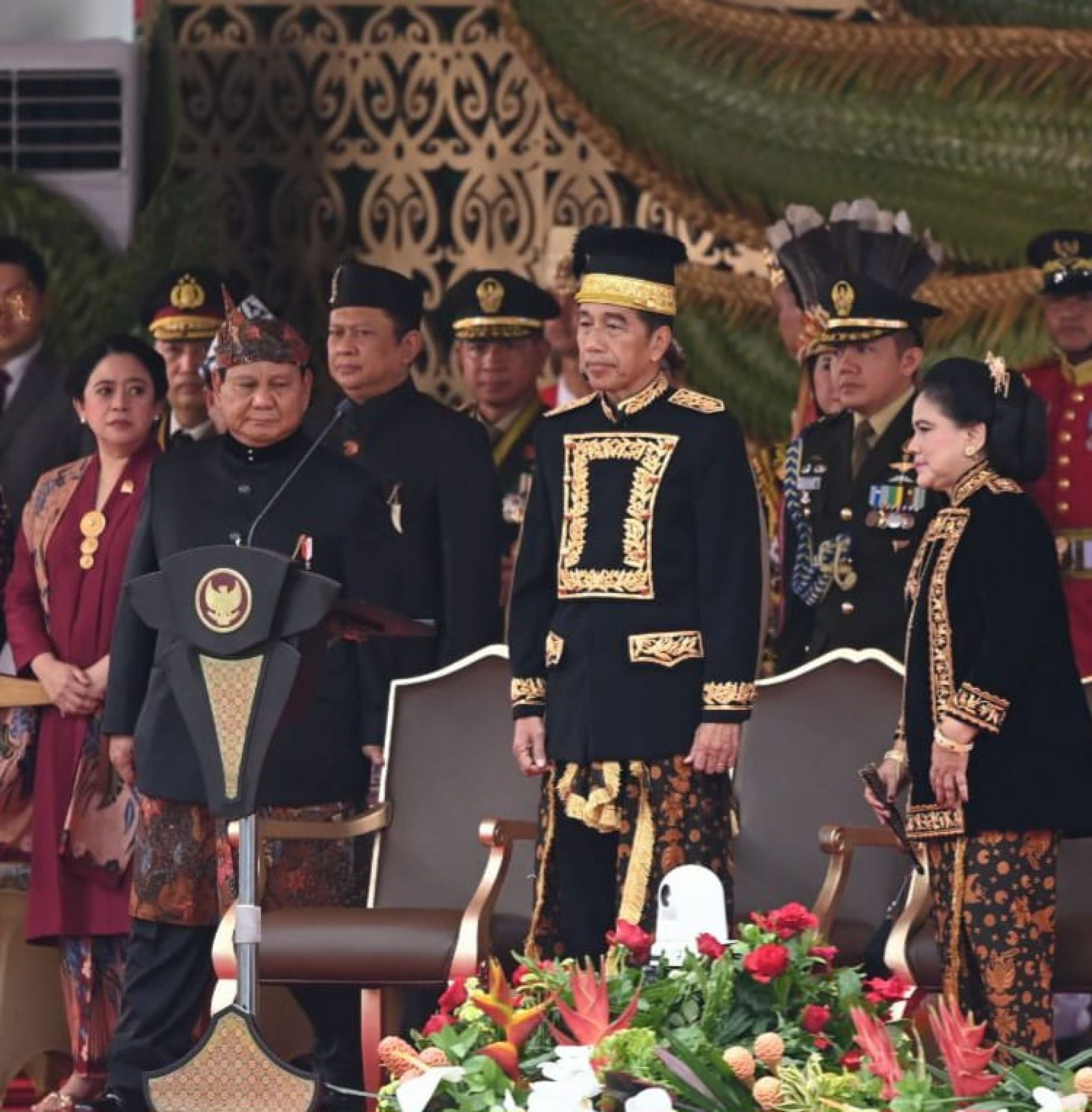 Panglima TNI Jenderal TNI Agus Subiyanto menghadiri Upacara HUT Ke-79 RI Tahun 2024 dengan mengusung tema "Nusantara Baru, Indonesia Maju", bertempat di Istana Negara, Ibu Kota Nusantara (IKN), Penajam Paser Utara, Kalimantan Timur, Sabtu (17/8/2024)