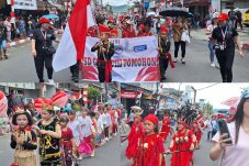 SD GMIM 8 Kolongan Curi Perhatian di Pawai Bocah HUT ke-79 RI dengan Tarian Kabasaran dan Pakaian Adat Nusantara