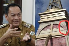 Pemerintahan Caroll Senduk, Perayaan HUT RI ke-79 Tercoreng Akibat Tulisan Tanggal di Menara Alfa Omega