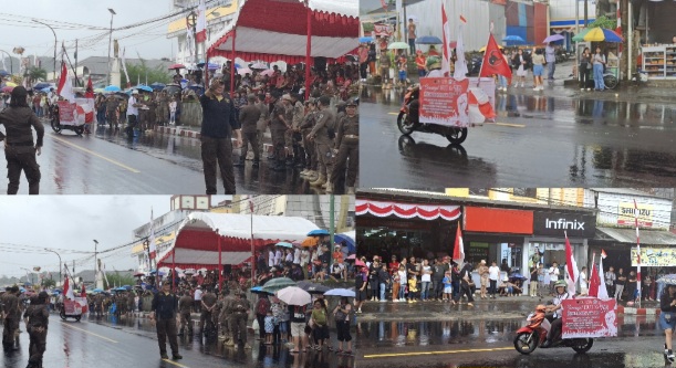 Pawai Pembangunan HUT RI ke-79 di Tomohon Tercoreng, Bendera PDIP dan Gerindra Dipamerkan Peserta