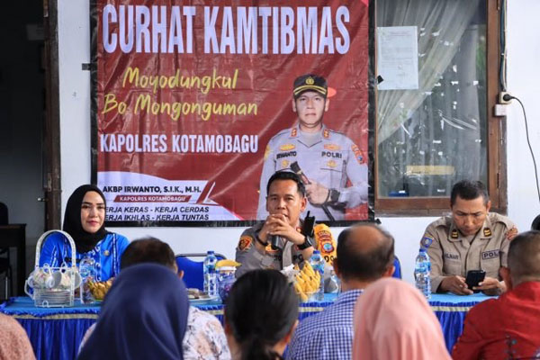 Kapolres Kotamobagu AKBP Irwanto, menekankan pentingnya sistem keamanan lingkungan (siskamling) dan aturan tamu wajib lapor. (8/8/24)