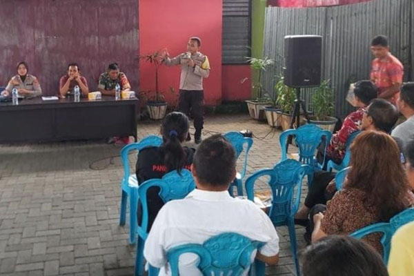 Polsek Mapanget menggelar sosialisasi tentang larangan praktek politik uang, (12/8/24)