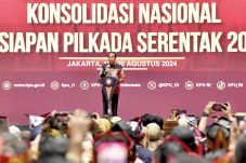 Rapat Konsolidasi Nasional dalam rangka Kesiapan Pemilihan Kepala Daerah (Pilkada) Tahun 2024, yang digelar di Jakarta Convention Center (JCC), Senayan, Jakarta Pusat, Selasa (20/08/2024)