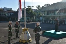 Upacara ini berlangsung di Lapangan Upacara Makorem 131/Stg, Kota Manado, dengan Kasiter Kasrem 131/Stg Letkol Inf Lucky Sony Maramis bertindak sebagai Inspektur Upacara, Senin (9/9/24)