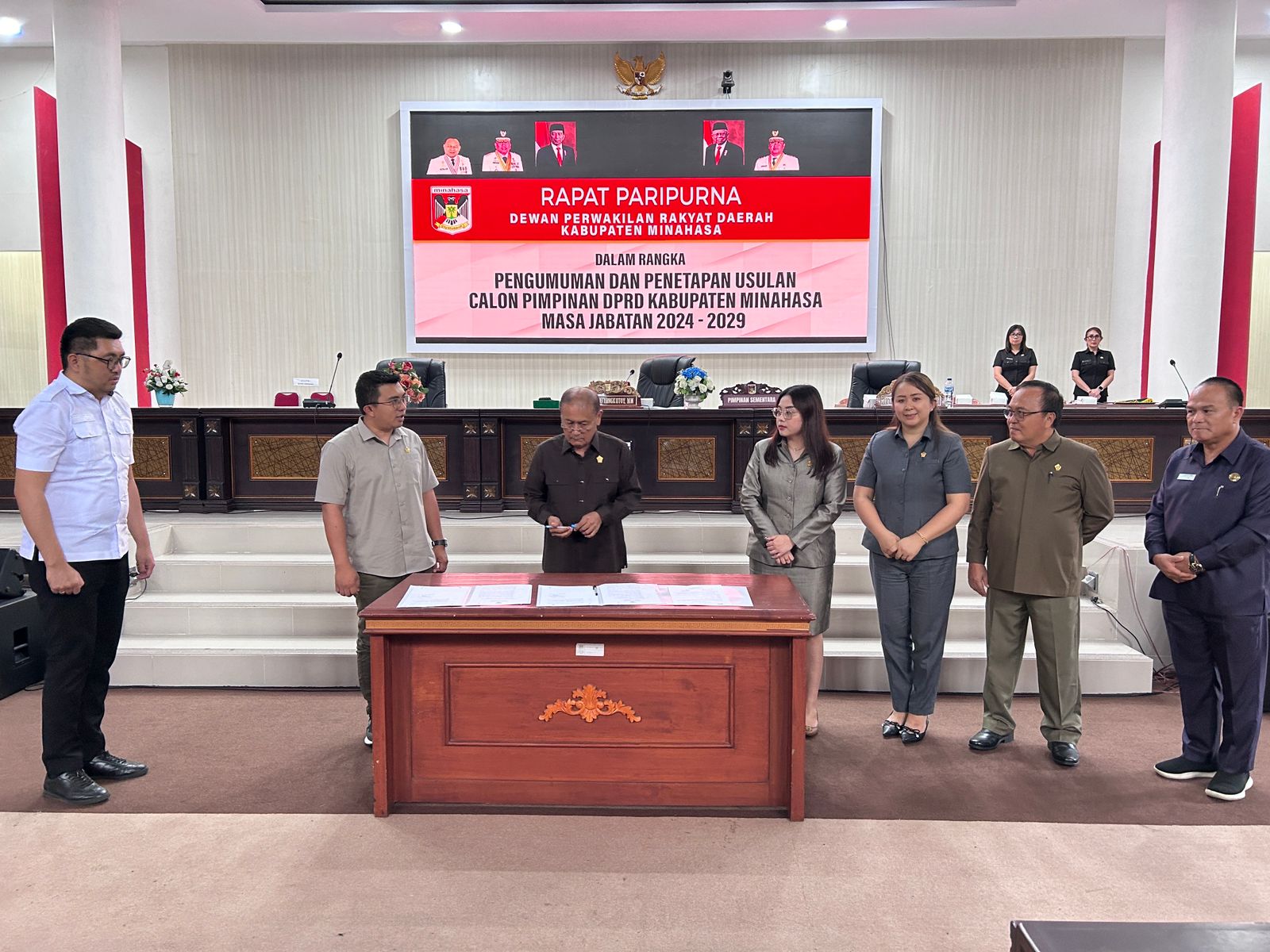 Rapat Paripurna DPRD Minahasa, Tetapkan Pimpinan Definitif Periode 2024-2029