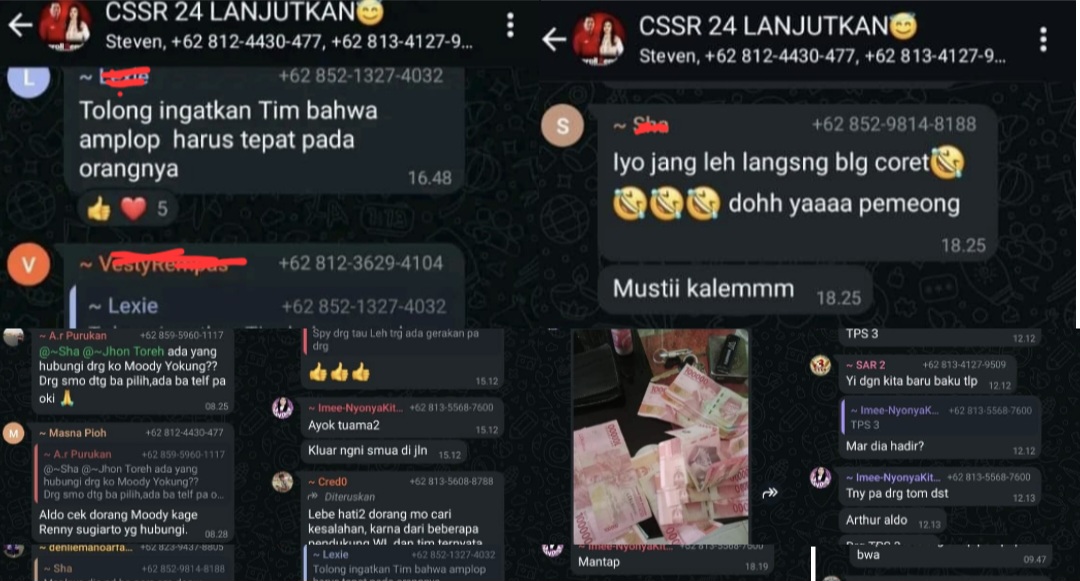 Heboh! Bocornya Chat Grup Tim Pemenangan CSSR di Tomohon, Diduga Libatkan Pejabat Publik