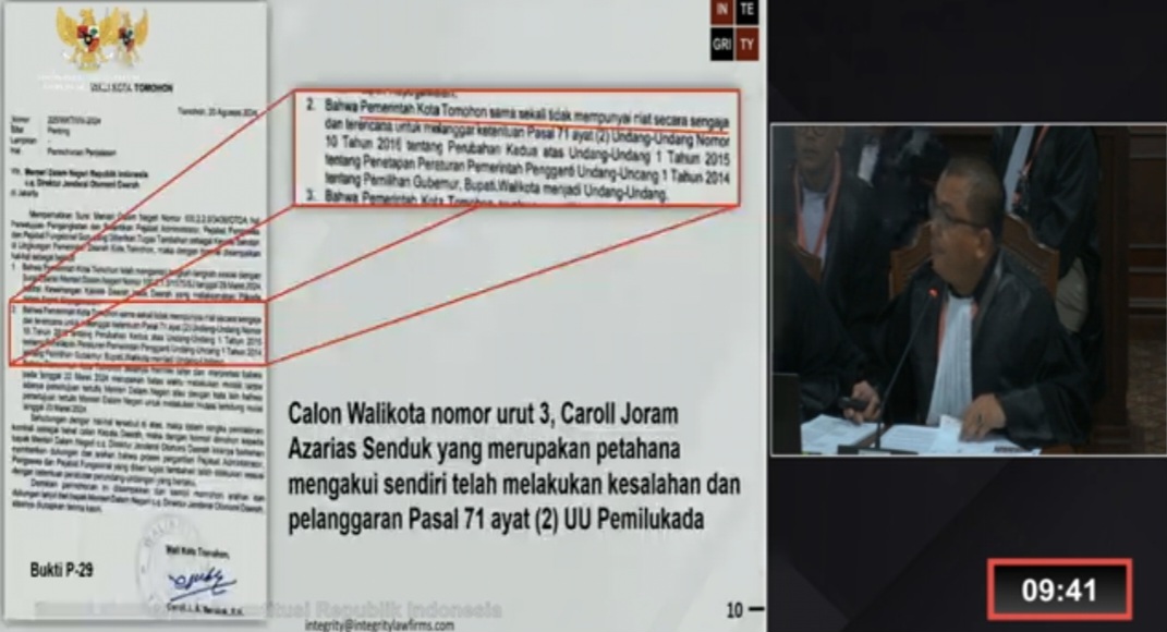 Wenny-Michael Desak MK Diskualifikasi Caroll-Sendy