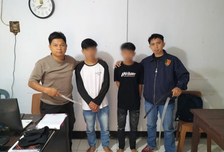 Dua Pemuda Diamankan Polisi di Kombi, Kedapatan Bawa Senjata Tajam Saat Patroli Malam