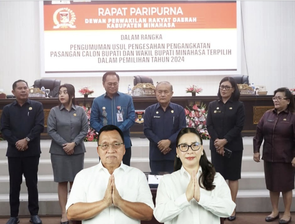 DPRD Minahasa Sahkan RD-Vasung sebagai Bupati dan Wakil Bupati Terpilih Pilkada 2024