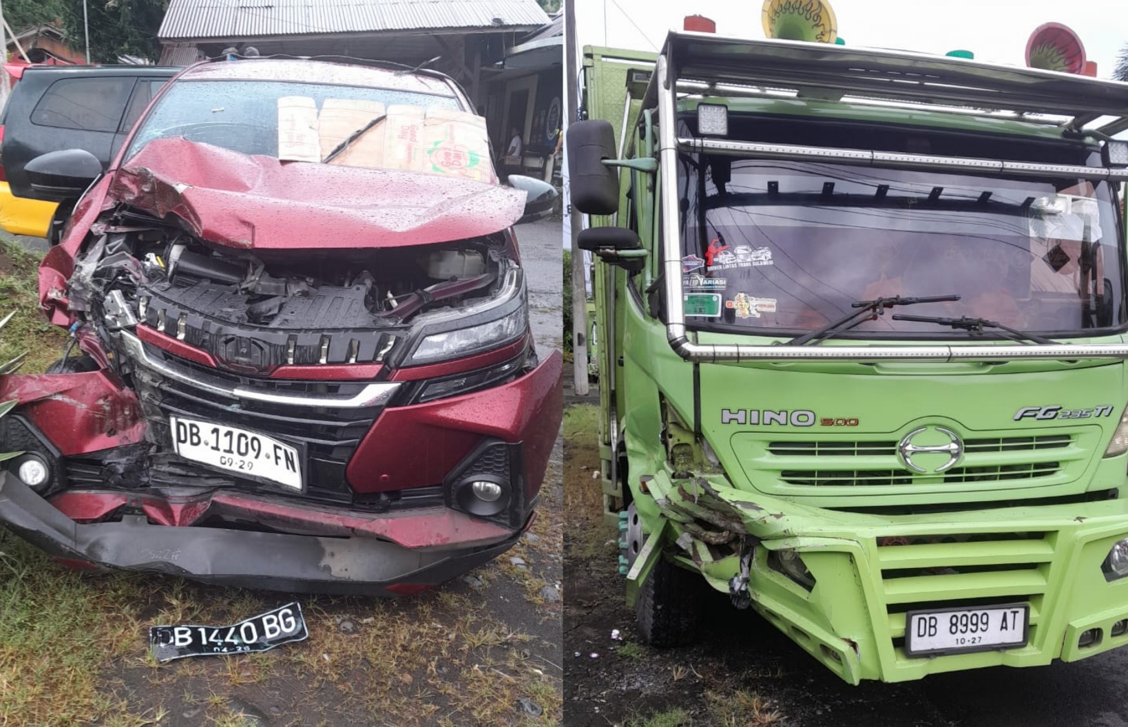 Nasib Sial “Mobil Doger” Xenia Seruduk Truk di Minahasa, Warga Sebut: “Ini Balasan Alam!”