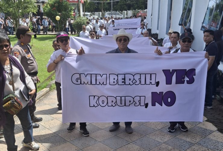 Aksi Damai Gerakan Reformasi GMIM: “GMIM Bersih Yes, Korupsi No”—Stop Politisi GMIM!