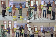 Polsek Kabaruan Bersama Bulog Gelar Gerakan Pangan Murah di Talaud, 2 Ton Beras Ludes Terjual