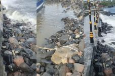Badai Bongkar Kualitas Proyek MBW 2 Manado: Batu Pemecah Ombak Diduga Tak Sesuai Spesifikasi, Warga Desak APH Usut!