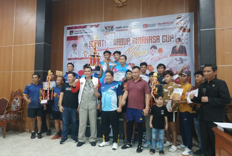 Tanor Resmi Tutup Minahasa Cup 2025, Ini Hasil Lengkap Turnamen Tenis Meja Bergengsi