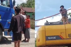 Warga Huntuk Hadang Alat Berat Diduga Masuk Tambang Ilegal, Pemprov Sulut Sudah Larang tapi Aktivitas PETI Tetap Jalan