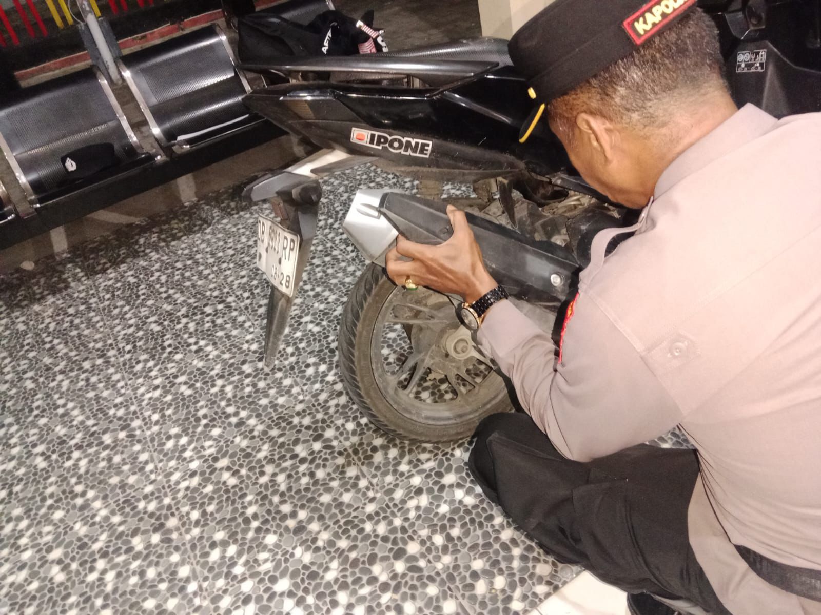 Polsek Melonguane Tertibkan Knalpot Brong, Dua Pelajar Diamankan Saat Patroli Malam