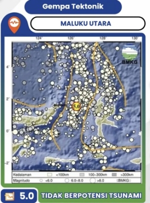 Gempa M5,8 Guncang Tenggara Bitung, Getaran Terasa hingga Manado, Tomohon, dan Minahasa Saat Jelang Paskah