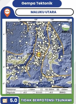 Gempa M5,8 Guncang Tenggara Bitung, Getaran Terasa hingga Manado, Tomohon, dan Minahasa Saat Jelang Paskah
