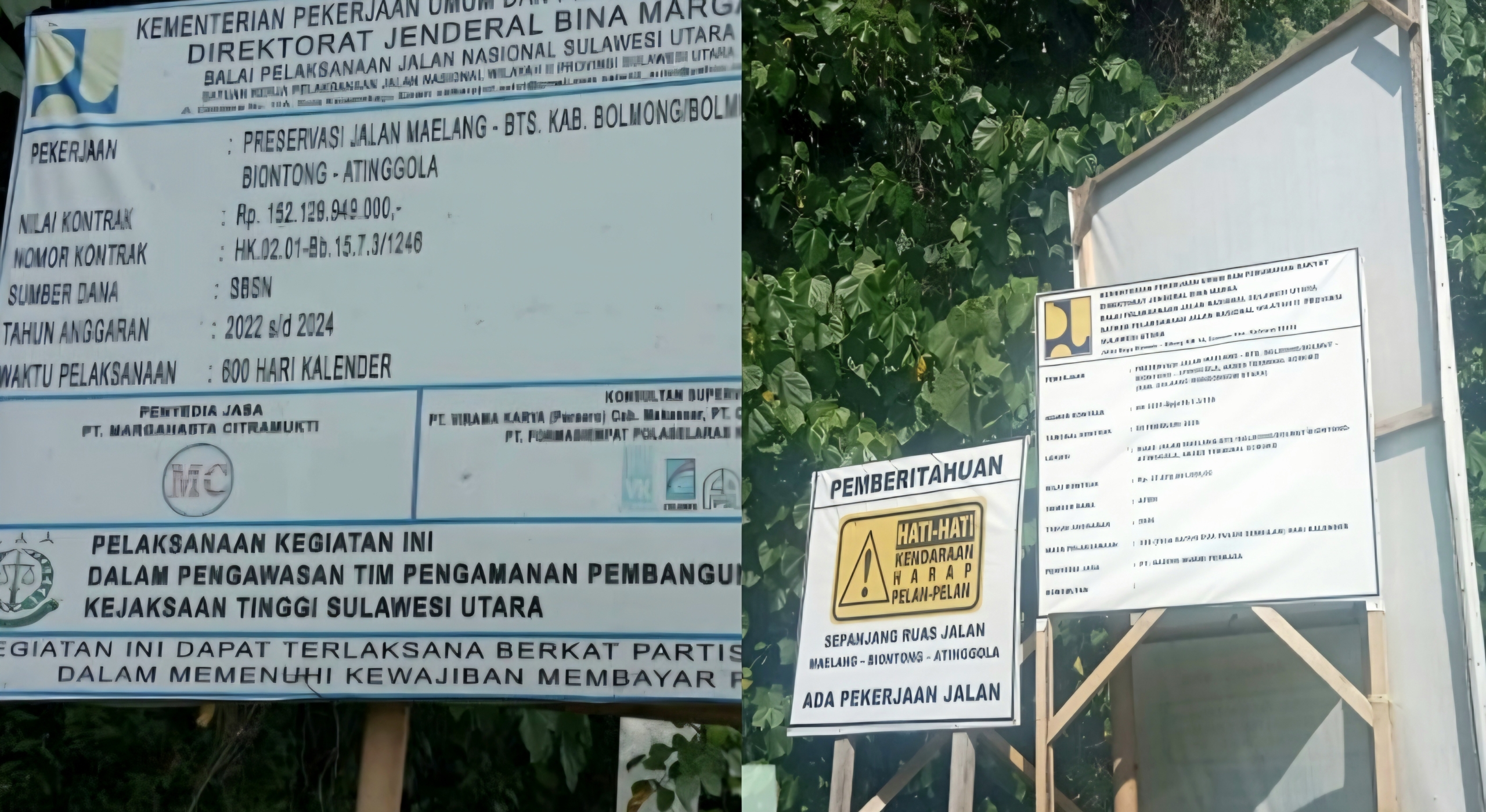 Rp152 Miliar Diduga Belum Tuntas, Rp27 Miliar Kembali Mengalir di Ruas Maelang–Atinggola