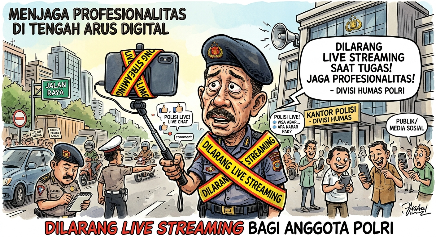 Anggota Polri Dilarang Live Streaming Saat Bertugas, Ini Konsekuensinya