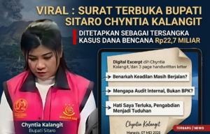 Terseret Kasus Dana Bencana Rp22,7 Miliar, Bupati Sitaro Chyntia Kalangit Kirim Surat Terbuka untuk Presiden