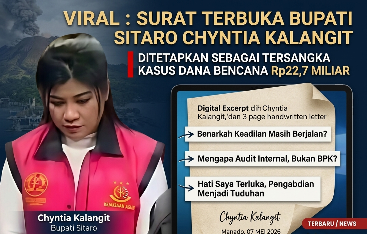 Terseret Kasus Dana Bencana Rp22,7 Miliar, Bupati Sitaro Chyntia Kalangit Kirim Surat Terbuka untuk Presiden