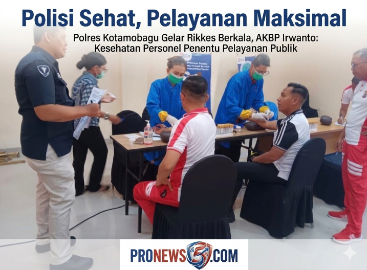 Polres Kotamobagu Gelar Rikkes Berkala, AKBP Irwanto: Kesehatan Personel Penentu Pelayanan Publik