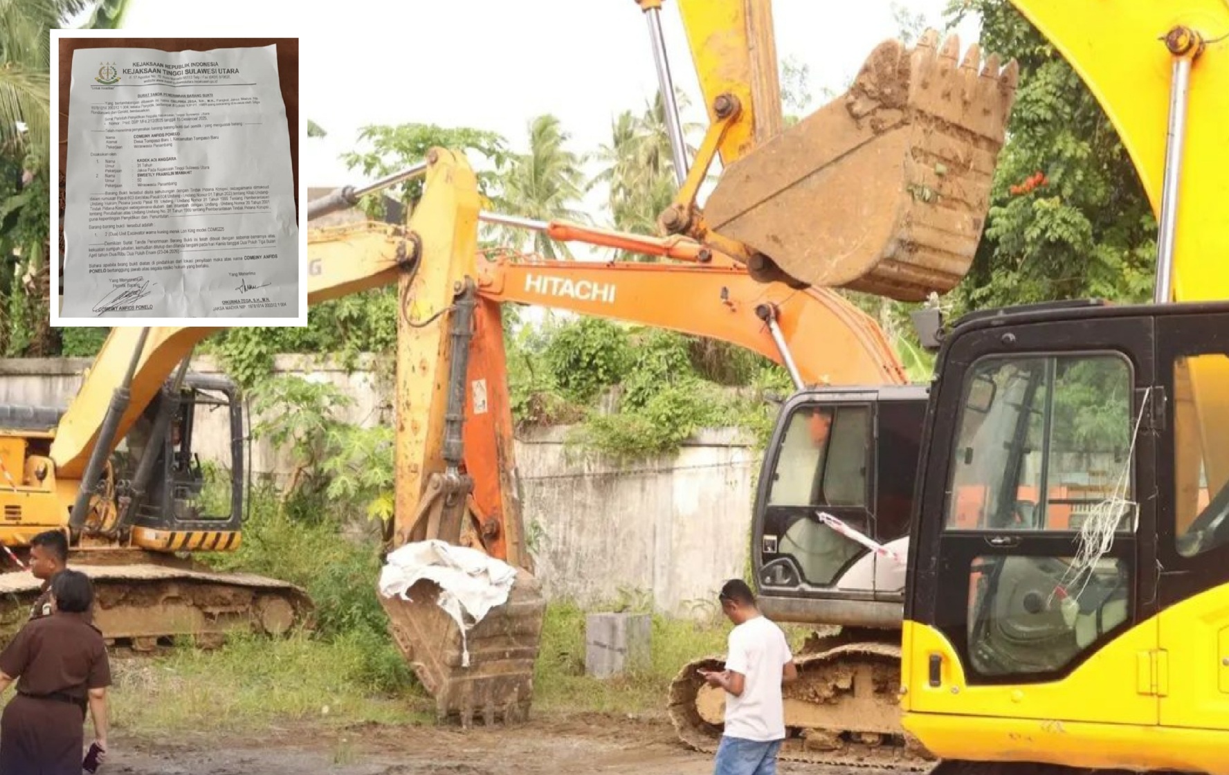 Dokumen Bocor! Dugaan Korupsi PT HWR Mulai Terkuak, Kejati Sulut Sita Dua Excavator
