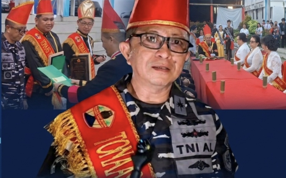 Dansatrol Kodaeral VIII Bitung Terima Gelar Adat “Tonaas Tonsea Waraney In Tana” pada Harkitnas