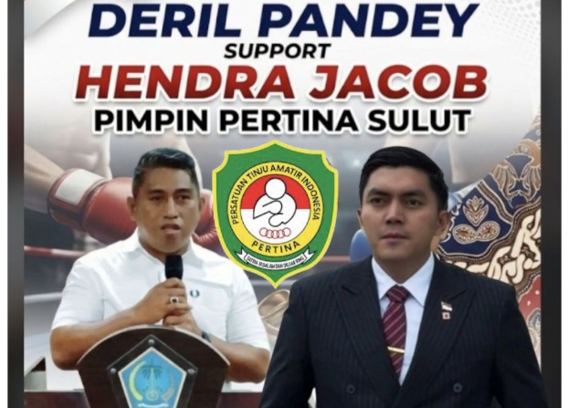 Deril Pandey Support Hendra Jacob Pimpin Pertina Sulut