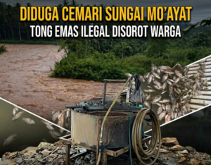 Diduga Limbah Tong Pengolahan Emas Ilegal di Boltim Cemari Sungai Mo’ayat, Warga Minta Polisi Bertindak