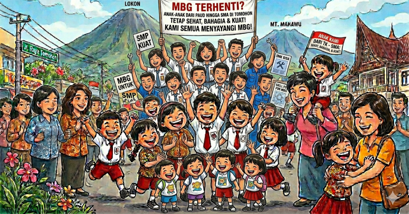 MBG Terhenti di Sejumlah Sekolah Tomohon, Orang Tua Murid: Anak Kami Tetap Sehat dan Bahagia