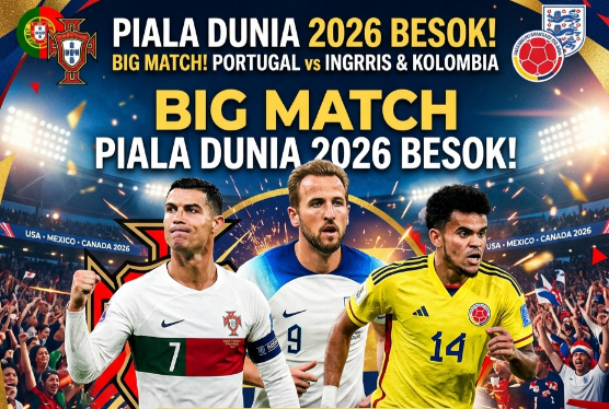 Big Match Piala Dunia 2026 Besok! Portugal, Inggris dan Kolombia Siap Tempur, Ini Prediksi Skornya