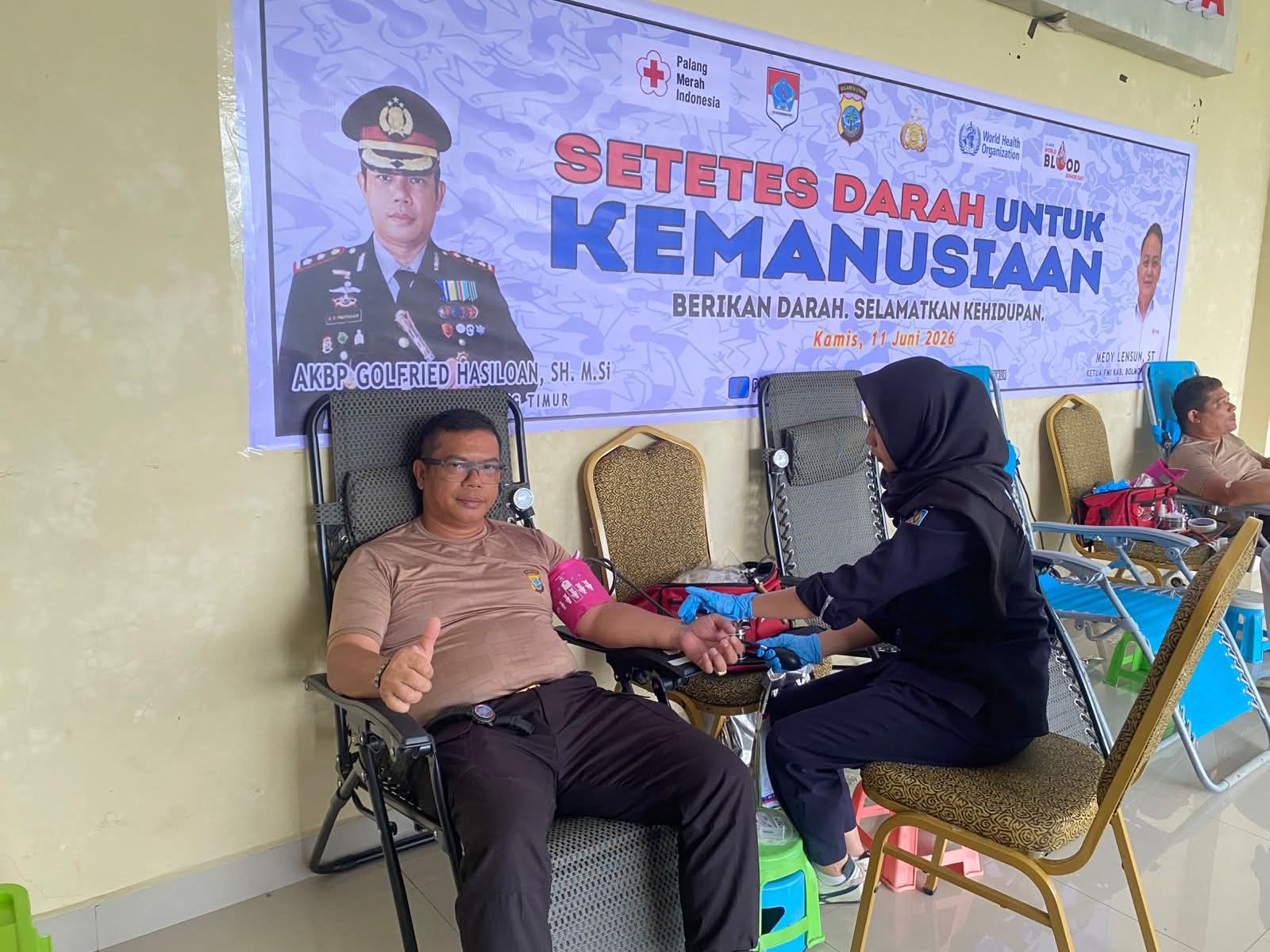 Sambut Hari Bhayangkara ke-80, Polres Boltim Gelar Donor Darah dan Kumpulkan 41 Kantong Darah