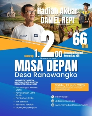 Rayakan HUT ke-66 Daniel Repi, Komunitas #DR Gelar Validasi Data untuk Perluas Program Sosial di Ranowangko