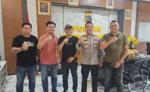 Bersama Pengurus Provinsi, Ketua PWI Kotamobagu Silaturahmi Dengan Kapolres AKBP Irwanto