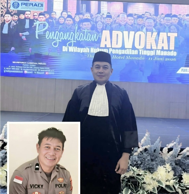 Tinggalkan Polri, Vicky Aristo Katiandagho Kini Resmi Diangkat Sebagai Advokat