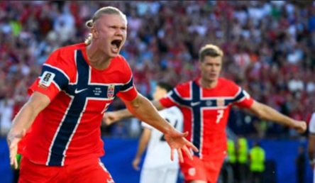 Haaland Mengamuk, Norwegia Hancurkan Irak 4-1